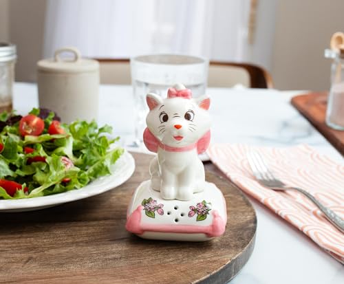 Disney The Aristocats Marie With Pillow Ceramic Salt and Pepper Shaker Set | Spice Dispenser Storage Canisters