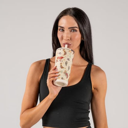 HydroJug Everyday Tumbler 20 oz, Ceramic-Lined Straw Cup, Rodeo - color: Rodeo, size: 20 Ounces