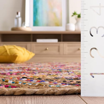 SAFAVIEH Cape Cod Collection Accent Rug - 2' x 3', Natural & Red, Handmade Flat Weave Diamond Braided Jute & Denim, Ideal for High Traffic Areas in Entryway, Living Room, Bedroom (CAP354B) - color: Natural/Red, size: 2' x 3' (Rectangular)