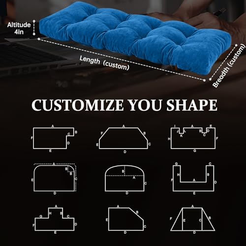 Custom Bench Cushions, Furniture Cushion, Indoor/Outdoor Non-Slip Tufted Swing seat Cushions, Piano Bench/Sofa Cushions, Indoor/Outdoor Patio