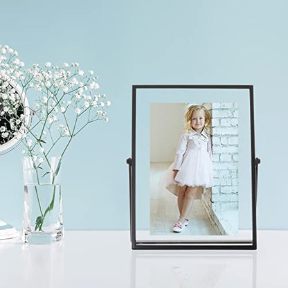 Lawrence Frames Metal Easel Float Picture Frame, 4x6, Black - color: Black, size: 4x6