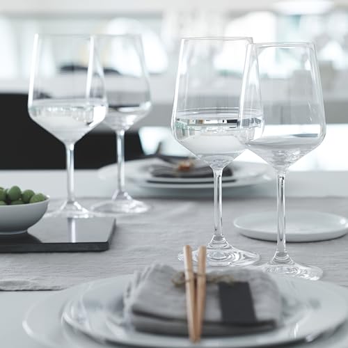Spiegelau Style Crystal White Wine Glasses Gift Set, Elegant Stemmed Wine Glasses, Stylish Glassware for Dinner Party, Home Bar, Wedding Gifts, Birthday Gifts, Hosting Essentials, 15.5 oz, Set of 4 - style: White Wine Glasses