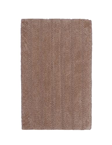 Linear 100% Cotton Reversible Bath Rug - color: Natural, size: 1'5" x 2' (Rectangular)