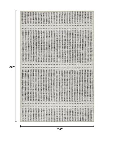 Dash & Albert Malta Grey Striped Washable Rug, 2'x3' - color: Grey, size: 2' x 3' (Rectangular)
