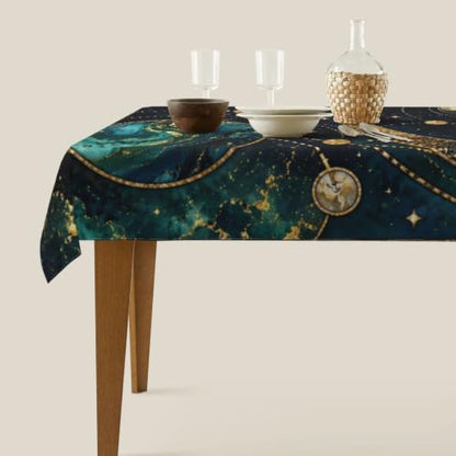 Worltoldb Moon and Sun Tablecloth - Waterproof Boho Cloth for Kitchen Dining - Washable Tarot Cover for Parties, Wedding, Picnic - color: White2
