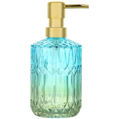 YunNasi Soap Dispenser with Pump Refillable | Liquid Hand Soap Dish Soap Dispensers for Bathroom Counter, Kitchen Sink, Bluegreen - color: Bluegreen