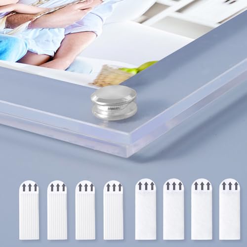 Kalami 11x14 Acrylic Wall Mount Picture Frame Self Adhesive | No Drill Holes Floating Frameless Clear Photo Frame for Diploma Certificate Degree Document Display Gallery Wall - size: 11 x 14 in