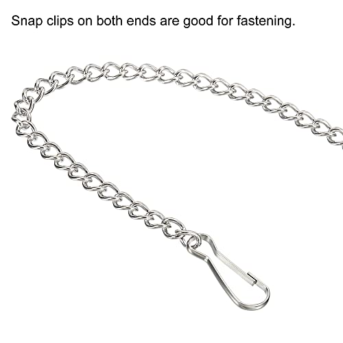MECCANIXITY Hanging Chain with Snap Clips 9.84 Inch Garden Plant Hangers for Signboard Chalkboard Basket Lantern Wind Chime, Stainless Steel Pack of 4 - size: 9.84 Inch