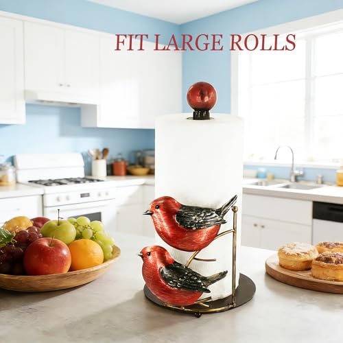 Red Paper Towel Holder Decorative Paper Towel Holder Red Kitchen Decor Winter Paper Towel Holders Countertop Cardinal Decor for Christmas Valentine Mother Day