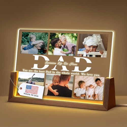 LOUISMIAA Custom Picture Frame – Personalized Gift for Father, Dad, Husband from Daughter, Son, Wife, Memorial for Papa, Daddy, Grandpa - color: Style 10