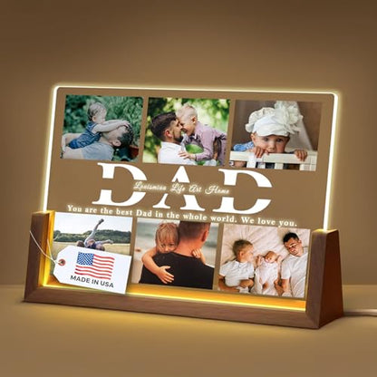 LOUISMIAA Custom Picture Frame – Personalized Gift for Father, Dad, Husband from Daughter, Son, Wife, Memorial for Papa, Daddy, Grandpa - color: Style 10
