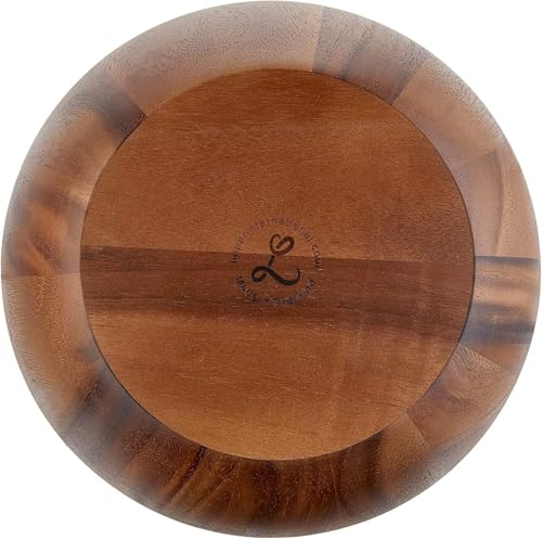 Lipper International Acacia Round Flair Bowl - size: Large