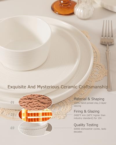 Dinnerware sets plates and bowls sets modern plates,Ceramic Dinnerware Sets,12 Pieces Porcelain Lightweight Plates,Scratch Resistant Dish Set (style - 10, 4 - Set (12pcs)) - color: style - 10