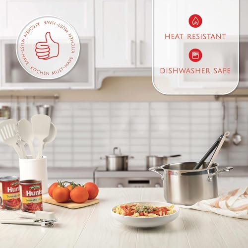 Kitchen Utensils Set 35 PCS Cooking Utensils Set, Nonstick and Heat Resistant Nylon Stainless Steel Silicone Spatula Set - Kitchen Gadgets Home Essentials Kitchen Accessories, Apartment Must Haves - color: Khaki