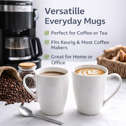 GBhome White Coffee Mugs Set of 36, 12 oz Ceramic Coffee Cups | Classic COffee Mugs for Home,Office&Restaurant,Tea/Espresso/Cappuccino. Dishwasher&Microwave Safe - color: Off White 2, size: 12 oz (36 Piece Set)