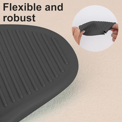 2 PCS Mini Silicone Oven Gloves Heat Resistant Cooking Pinch Mitts Potholder for Kitchen Cooking & Baking (Black) - color: Black