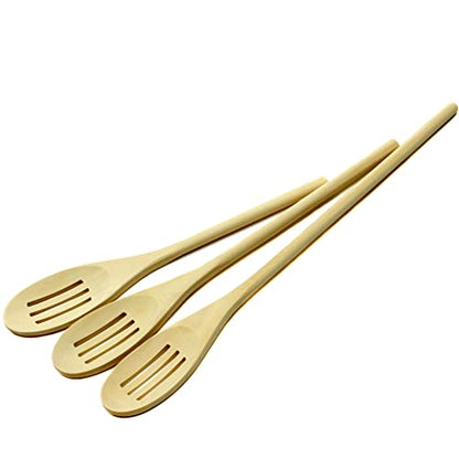 Chef Craft Select Maple Slotted Spoon Set, 10, 12, 14 inch, Natural - style: Slotted Spoon Set
