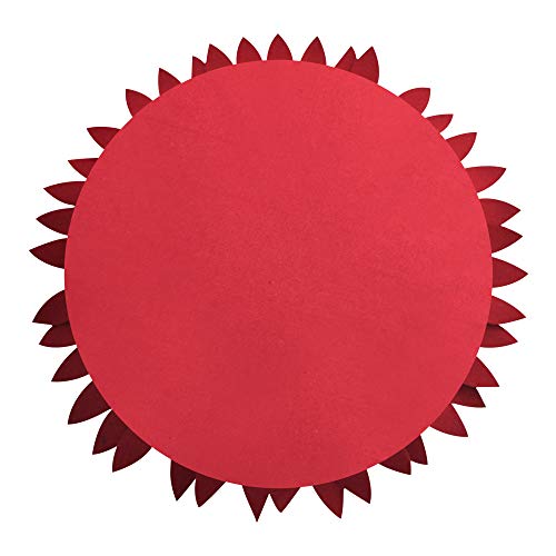 Contempo Lifestyles 3D Daisy & Sunflower Decorative Pillow - Couch & Bed Flower Shaped Pillow (14.5" Flower, 13" Pillow with Insert, Burgundy) - color: Burgundy