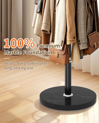 Metal Coat Rack, Modern Coat Rack Stand, Heavy Duty Coat Tree Stand - color: Black-10Hooks