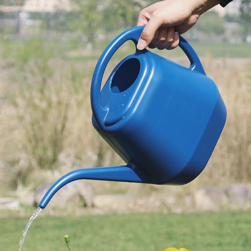 1 Gallon Watering Can Indoor Plants, 2026 Long Spout Large Capacity Modern Plastic Watering Can with Ergonomic Handle,Outdoor Watering Can for Flower Plants House Bonsai Garden Patio Office - color: Pink
