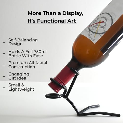 Fun 750ml Wine Bottle Stand, Metal Drinking Stickman Figure, Unique Wine Bottle Holder, Elegant Bottle Display