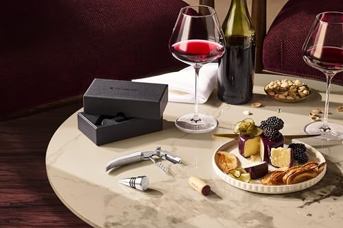 Le Creuset Stainless Steel Corkscrew Wine Opener and Stopper Set | One-Step Waiter's Friend - color: Stainless Steel, style: Wine Opener and Stopper Set