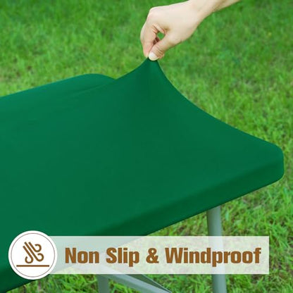 NEWISHER Fitted Rectangle Tablecloth 20 x 30 Inch Elastic Table Cloth - color: Green, size: 30" x 20" (Rectangular)