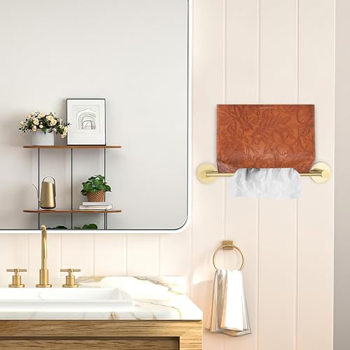 Leather Cover for Disposable Paper Hand Towel Box, Compatible with Kleenex Paper Hand Towel(1-Carved Brown) - color: 1-carved Brown