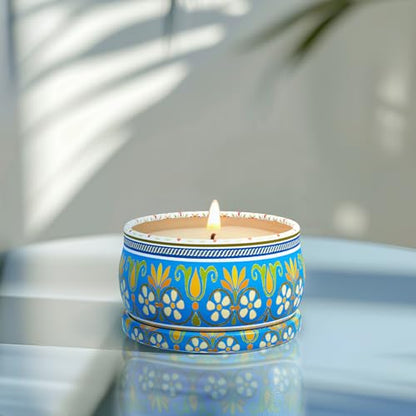 3 Pack Scented Candles Gift Set - Aromatherapy Candle for Home, Portable Hotel Small Candles, Natural Soy Wax Tin Jar for Yoga, Bath, 2.5 Oz Long Lasting Time Gift for Women