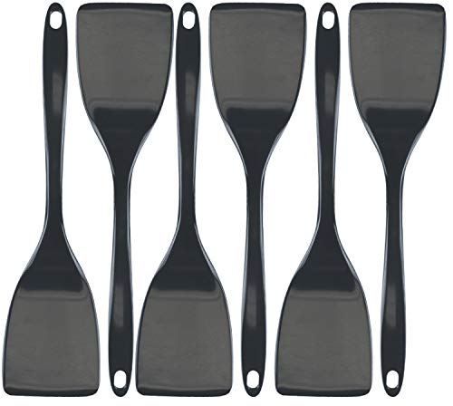 Spatula, Turner for Non-stick pans, Heat Resistant, BPA Free Melamine Utensil with Ergonomic Handle, 11 inch, Set of 6 by Reston Lloyd, charcoal - color: Charcoal, size: 100% Melamine Spatula, Set of 6
