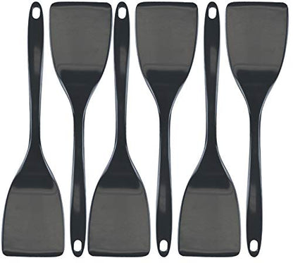 Spatula, Turner for Non-stick pans, Heat Resistant, BPA Free Melamine Utensil with Ergonomic Handle, 11 inch, Set of 6 by Reston Lloyd, charcoal - color: Charcoal, size: 100% Melamine Spatula, Set of 6