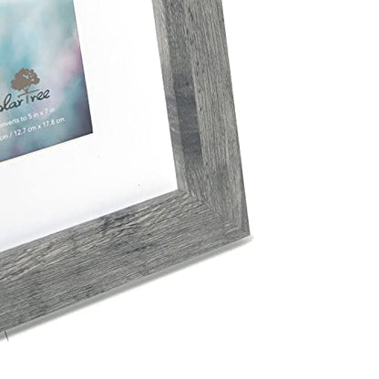 Grey 5x7 Picture Frame set of 3,Display 5x7 without Mat or 4x6 with Mat - color: Grey, size: 5x7 inches