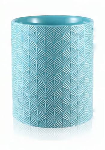 Ceramic Utensils Holder，Extra Large Stable Ceramic Cooking Tool Organizer Set for Kitchen，For Countertop ,Blue - color: Blue