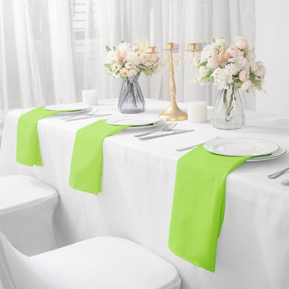 Bailarina Cloth Napkins Set of 80,17x17 inches Dinner Napkins Cloth Washable,Polyester Square Table Cloth Napkin Bulk with Hemmed Edges Ideal for Banquets, Parties and Weddings-Apple Green - color: Apple Green