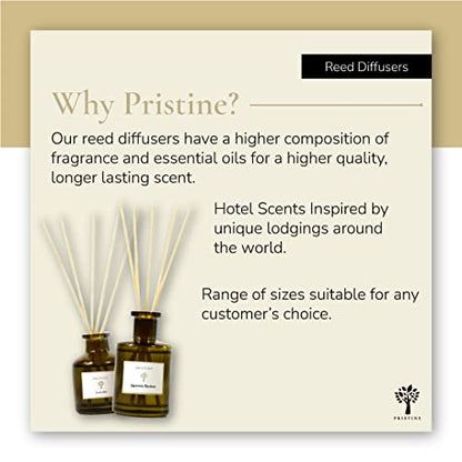PRISTINE Himalayan Tea/Inspired by Westin Hotel Reed Diffuser for Home | Fresh Bergamot/White Tea Room Fragrance Reed Diffusers, Oil & Room Diffusers with Reed | Home Fragrance Scent Diffuser - size: 6 oz