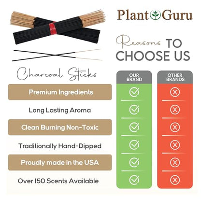Lemon Eucalyptus Incense Sticks 11" - 1 Bundle 85 to 100 Sticks - Smooth and Clean Long Burn Time, 45 to 60 Minutes. (Pack of 2) - size: 185 Grams - 85 to 100 Sticks (Pack of 2)