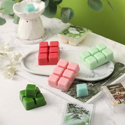 Summer & Spring Scented Wax Melts, Flower and Leaf Scented Wax Melts | Soy Wax Cubes for Wax Warmer, 6 x 2.5oz - color: Natural Plant