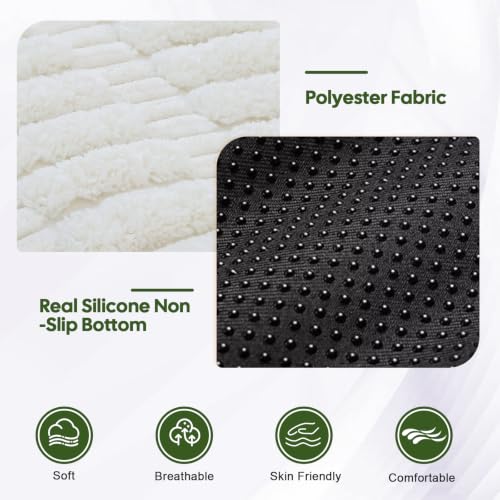 idee-home Recliner Cushions with Lumbar Support Pillow Set for Elderly | 20x20x5 Inch Recliner Seat Cushion Tufted, Large Square Seat Cushion Non-Slip Reduce Hip & Lumbar Pain - color: Beige Seat&lumbar