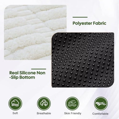 idee-home Recliner Cushions with Lumbar Support Pillow Set for Elderly | 20x20x5 Inch Recliner Seat Cushion Tufted, Large Square Seat Cushion Non-Slip Reduce Hip & Lumbar Pain - color: Beige Seat&lumbar