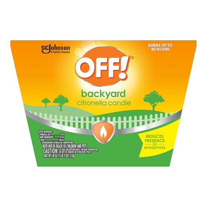 OFF! Backyard Citronella Scented Candle Burns Up to 40 Hours Provides Ambiance and a Gentle Glow for Backyard Outdoor Occasions 18 Ounce (Pack of 1) | camping-lights-and-lanterns - size: 18 Ounce (Pack of 1)