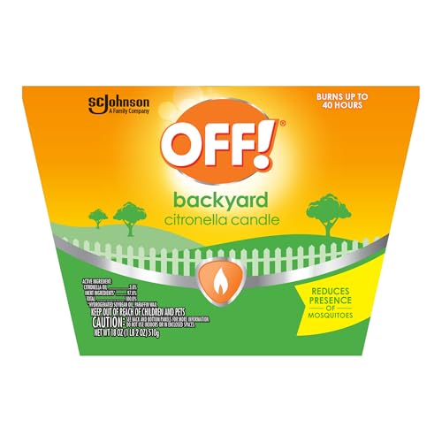 OFF! Backyard Citronella Scented Candle Burns Up to 40 Hours Provides Ambiance and a Gentle Glow for Backyard Outdoor Occasions 18 Ounce (Pack of 6) - size: 18 Ounce (Pack of 6)