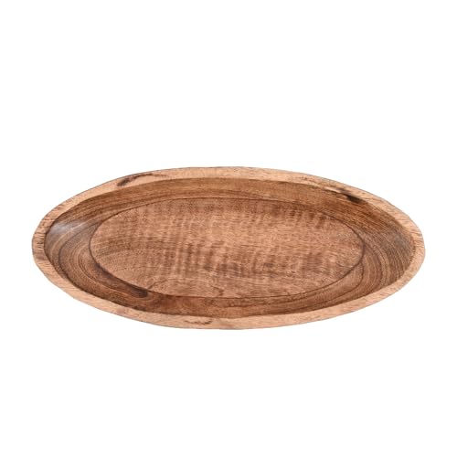 Mango Wood Decorative Bowl for Table Centerpiece Dining Living Room Home Kitchen Décor (14" x 6" x 2.3")