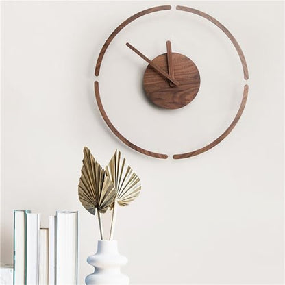 Wall Clocks Nordic Minimalist Solid Wood Transparent Clock face Wall Silent Wall Clock Décor