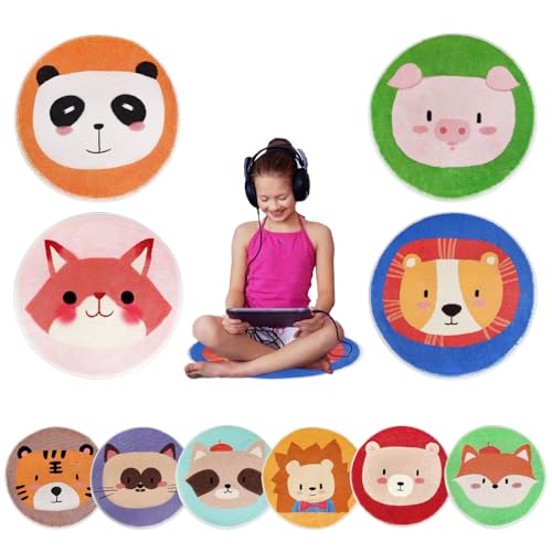 10 PCS Kids Carpet Circle Seats 16" Round Floor Cushions for Classroom | Soft Cashmere Classroom Rug Non Slip Circle Time Mat for Home School Story Time Group Activities Discussions Learning Playing
