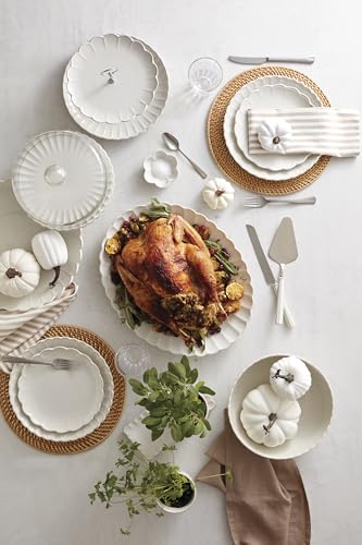 Lenox French Perle Scallop Serving Bowl, 3.60 LB, White - style: Serving Bowl White