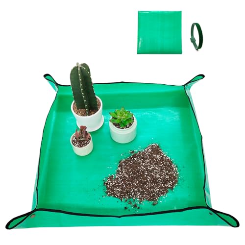 FANTIAN Potting Mat for Indoor Plant Transplanting, 29.5" X29.5" Waterproof Repotting Mat, Foldable Soil Change Mat Gardening Planting Mat - Gifts for Plant Lovers - size: 29.5" X 29.5"