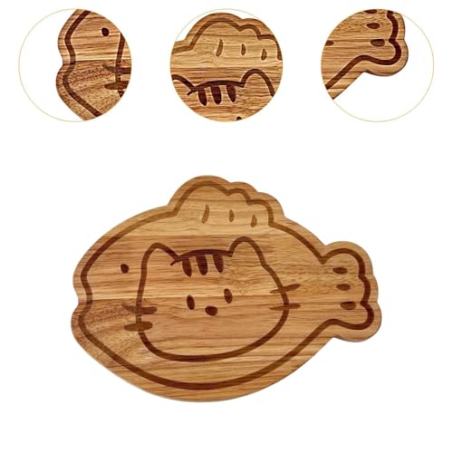 Kitchen Board Multipurpose Wooden Cutting Board for Household Bread Cat Shape, Fish Shape