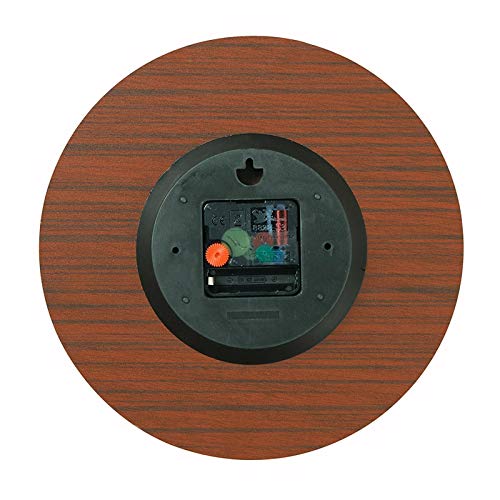 Nature Pine Trees Scenic Foggy Mountain Wooden Wall Clock - Watercolor Misty Plants Smokey Green Modern Wood Clock - Quality Quartz Non-Ticking 12 Inch Round - color: Pattern-6, size: 12 Inch