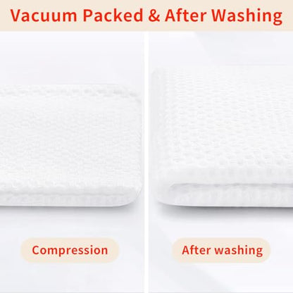 Homaxy 100% Cotton Waffle Weave Kitchen Dish Towels 18-Pack, White | 13 x 28 Inches, Ultra Soft Absorbent Dish Towels, Quick Drying Cleaning Towels - color: White, size: 13 X 28 - 18 Pack