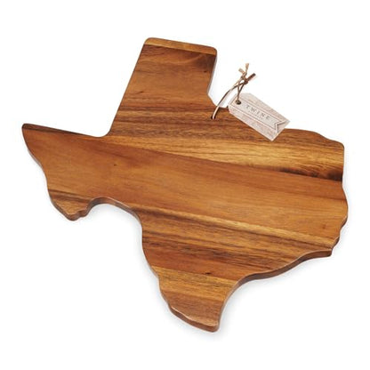 Twine Texas-Shaped Acacia Wood Cheese Board - Durable Cheese, Charcuterie and Serving Platter with Hanging Loop, Perfect for Entertaining and Kitchen Décor, Texas Cutting Board, Set of 1 - style: Texas Cheese Board